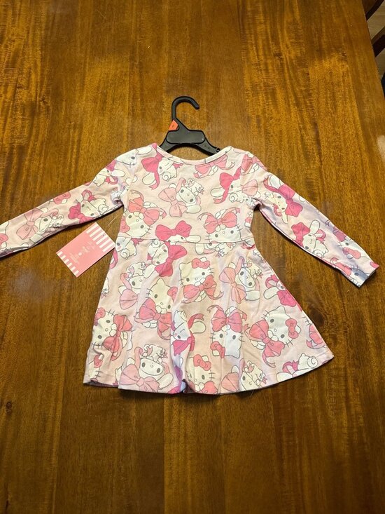 Hello Kitty Other - Hello Kitty Toddler Girls Pink Long Sleeve Dress 2T 60% Cotton 40% Polyester Mad
